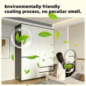 Armoire Modulaire avec Éclairage LED pour Chambre à Coucher, Organisateur de Vêtements avec Tiroirs, Armoire LED Durable - Product Image 4