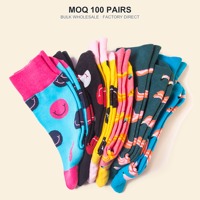 Chaussettes de cheville antidérapantes personnalisées OEM pour l'automne, avec motif banane, en coton doux, chaussettes amusantes multicolores, vente en gros