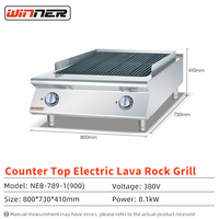 Grill de table professionnel à pierres de lave certifié CE pour restaurant et cuisine