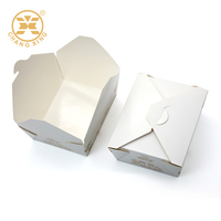 Boîtes d'emballage à emporter personnalisées en papier blanc avec logo recyclables frites cupcake pâtisserie détaillant boîtes à dessert pour aliments