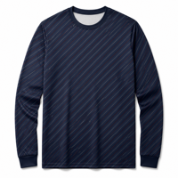 T-shirt à manches longues en popeline coupe classique 3D 100% polyester séchage rapide col rond rayures bordeaux décontracté automne vente en gros RTS OEM ODM