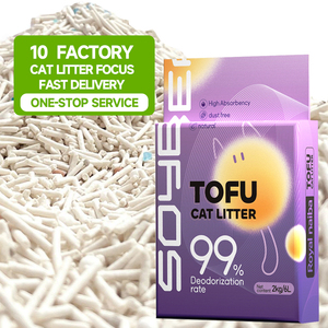 فضلات القطط الفاخرة من التوفو صديقة للبيئة وقابلة للتدفق في المرحاض 6 لتر مزيج من التوفو وفول الصويا لفضلات القطط - Product Image 3