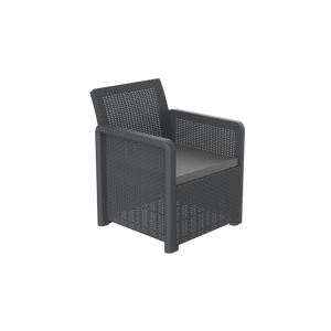 Set da Giardino Contemporaneo con Contenitore - Nassau Comfort, Divano a 4 Posti, Poltrone e Tavolo in Plastica Riciclata - Product Image 5