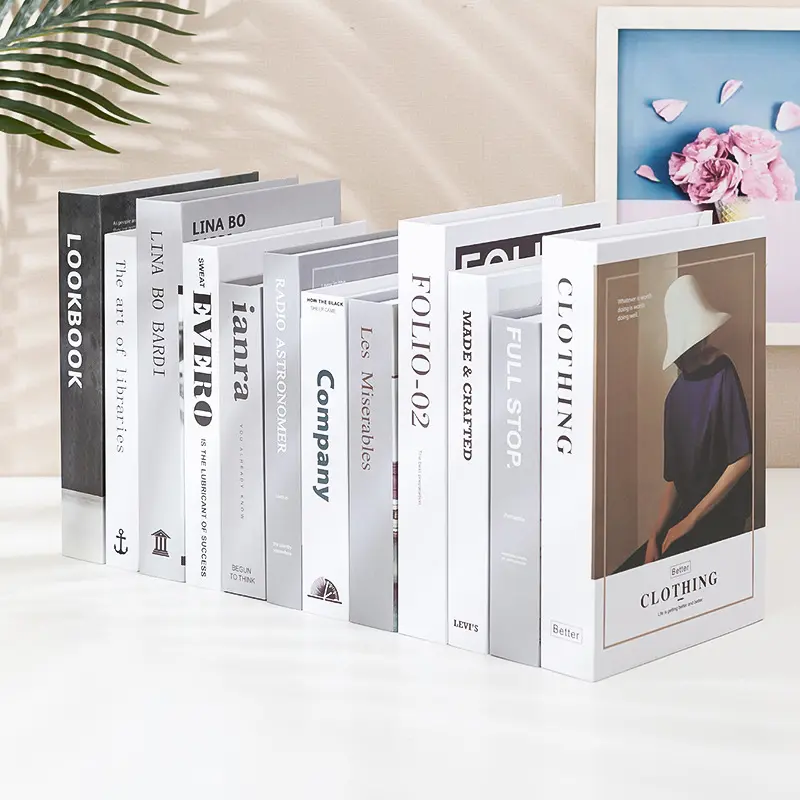 wholesale decor book printing decoration hard cover decorative books dummy books for display