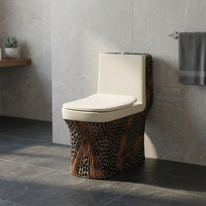 Siège de toilette suspendu au mur européen certifié CE sans rebord rond/carré effet bois naturel placard à eau en céramique ensembles muraux - Product Image 2