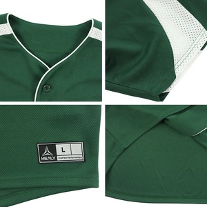 Camiseta de Béisbol Personalizada con Bloques de Color para Hombre, Logotipo Bordado Healy, Malla Transpirable, Corte Holgado, Uniforme Deportivo - Product Image 4