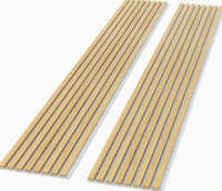 Akupanel acoustique en MDF 3D de style moderne, finition placage de chêne fumé naturel, panneau mural en bois pour salon, studio, design graphique
