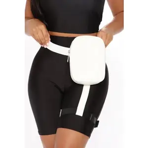 Pochete de couro feminina, bolsa esportiva ao ar livre para cintura