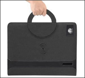 Neues Design B5 Power Bank Notebook-Datei halter mit 16 GB Flash-Laufwerk und LED-Logo und kabelloser Ladung 8000 mAh - Product Image 4