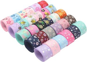 ริบบิ้นโพลีเอสเตอร์รีไซเคิล 100% แบบสองหน้าสไตล์จีน พิมพ์ลายฟอยล์สีทอง/สีเงิน สำหรับห่อของขวัญ - Product Image 2