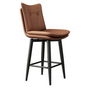 <span class=keywords><strong>Tabouret</strong></span> <span class=keywords><strong>de</strong></span> <span class=keywords><strong>bar</strong></span> moderne à cadre en fer rotatif à 360 ° avec double coussin souple, dossier haut, matériau en cuir durable pour une utilisation au <span class=keywords><strong>bar</strong></span> - Product Image 4