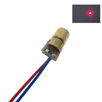 Diodes laser 5mW 650 nm, diodes laser point rouge, circuit 3V/5V, module 5mW 650nm, pointeur de visée, tête en cuivre