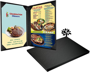 Nhà Máy Trực Tiếp Nhà Hàng Đám Cưới Thanh <span class=keywords><strong>Menu</strong></span> Bao Gồm Chủ Sở Hữu 8.5X11 Inch Chất Lượng Cao Da Thực Đơn Chống Thấm 1 Mảnh Tùy Chỉnh - Product Image 1