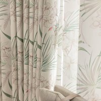 Cortinas Transparentes con Estampado Geométrico a Precio de Fábrica, Cortinas Modernas para Dormitorio, Tratamientos de Ventana con Luz Suave
