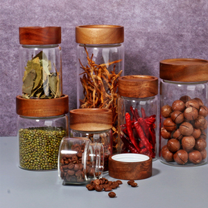 Prix d'usine Nouveaux contenants de stockage en <span class=keywords><strong>verre</strong></span> utilisés avec noix d'épices au miel avec couvercles - Product Image 4