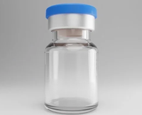 Flacons en verre à col serti ronds, impression OEM pour contenants de produits cosmétiques