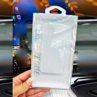Boîte d'emballage de téléphone portable en plastique transparent PVC avec logo personnalisé universel avec plateau en plastique intérieur pour la plupart des étuis de téléphone