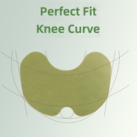 Patch chauffant auto-adhésif non tissé à la forme incurvée, aux herbes chinoises, certifié CE, pour les genoux, 10 patchs par sachet, pour la marche, le sport et les soins quotidiens des articulations