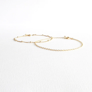 Tối Giản 925 Sterling Bạc Vòng Đeo Tay Cho Phụ Nữ Người Đàn Ông Xếp Chồng Hạt Chuỗi Vòng Đeo Tay - Product Image 3