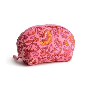 Sac à cosmétiques en coton en forme de coquille de 6 pouces sac de maquillage de voyage en plein air avec motif de diamant sac à fermeture éclair souple pour les femmes - Product Image 6