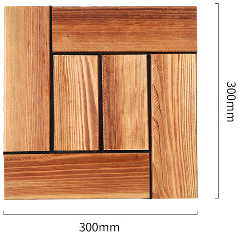 Nœud d'arbre régulier - 6 pièces de bois - vernis