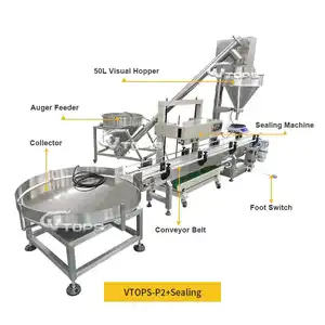 VTOPS Hot Sales 500g 1kg 5kg Milk Powder Pouch Filling Packing Machine For Premade Bag Protein Powder Packing Machine