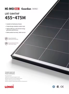 Panneaux solaires Hi-MO LR7-54HTHF-460M Haute Efficacité 20,4% Technologie Demi-Cellules 182mm Aluminium Anodisé IP68 LR7-54HTHF-460M 460W - Product Image 5
