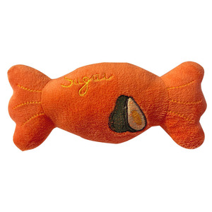 Cute Candy Shape Pet Chew Toys With Sound For <b>Cats</b> And Dogs <b>Plush</b> Teething Toys Orange Pink Blue Color Medium Size - Product Image 5