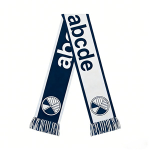 Écharpes de football tricotées personnalisables avec logo, pour les fans, les équipes, les clubs, les supporters, châles bicolores pour les fans - Product Image 6