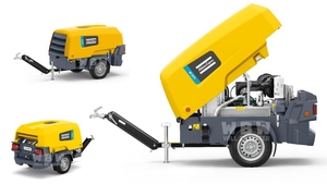 Средний портативный мобильный воздушный компрессор XAHS350 12 бар 350cfm дизельный винтовой компрессор машина Atlas Copco - Product Image 6
