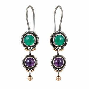 Orecchini Pendenti Vintage Multicolore con Perline, Gioielli di Moda per Donne - Product Image 1