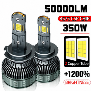 อุปกรณ์ตกแต่งรถยนต์ หลอดไฟ LED 350W 50000 ลูเมน Canbus สำหรับรถยนต์ รุ่น 9005 9006 9012 ไฟหน้า H1 H3 H4 H7 H11 - Product Image 2