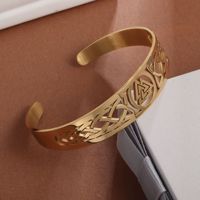 Bracelet Noeud Celtique Ouvert Acier Inoxydable Manchette Homme Vintage Bijoux Celtiques Gros Fournisseur Direct Usine