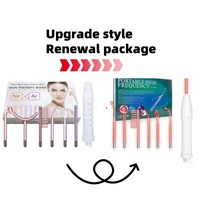 Ensemble d'instruments d'électrothérapie à haute fréquence ensemble de 7 pièces accessoires de 6 pièces tube d'électrothérapie en verre peigne oreille cuillère masseur