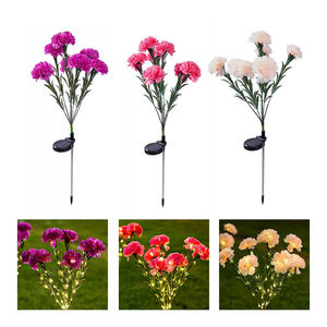 Claveles artificiales brillantes de alta calidad con energía solar, superventas en <span class=keywords><strong>España</strong></span>, para bodas al aire libre, decoración de jardín - Product Image 2