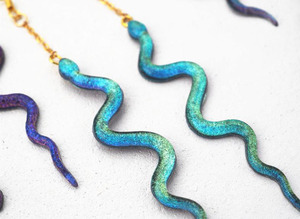 YS orecchini a forma di serpente con stampo in resina testa di serpente stampo morbido spesso Non deformabile e riutilizzabile estremamente resistente - Product Image 5