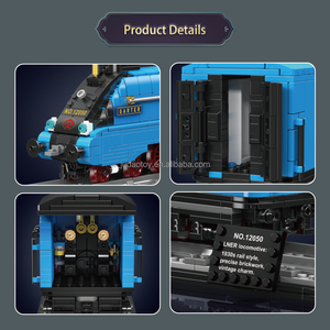 Mould <span class=keywords><strong>King</strong></span> 12050 A4 U468 Mallard Garter Blue Livery Model Train MOC Building Blocks Kit <span class=keywords><strong>Jouet</strong></span> éducatif Cadeau de Noël - Product Image 4
