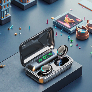 F9 TWS số hiển thị IPX-4 30ms chậm trễ pin kỹ thuật số không tiếng ồn hủy bỏ 20 giờ ngân hàng điện JL không dây trong tai earbuds - Product Image 1