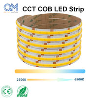 Tira de LED COB con Certificación ETL BIS, 608 LED/m, 24V, Doble Color (2700K-6500K), PCB de Cobre, NFC, USB, IP65, Flexible
