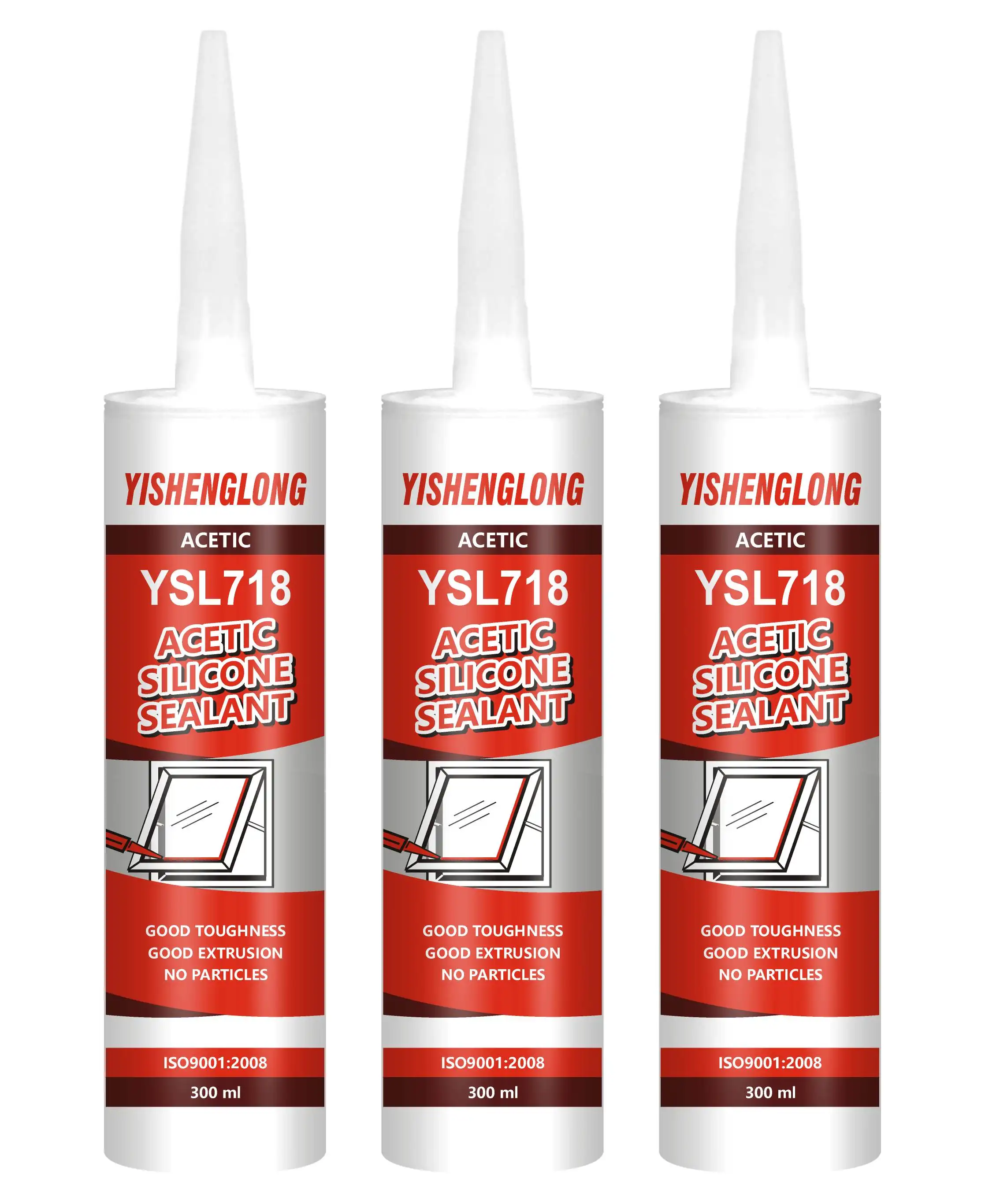 YiSLON acétique grand verre acétique silicone mastic usine acheter silicone mastic colle et adhésif pour aquarium