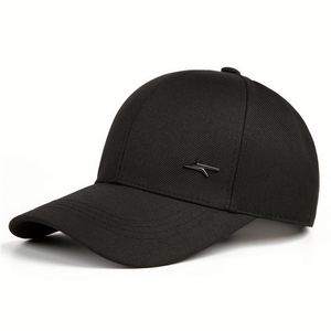 Gorra de béisbol de 6 paneles de algodón y poliéster con logotipo personalizado para hombres mayores al por mayor - Product Image 1