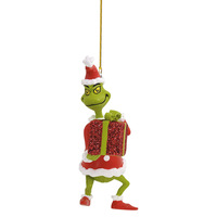 Vente en gros d'ornement d'arbre de Noël en acrylique double face Grinch Cartoon Cadeau de Noël suspendu