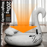 Canapé gonflable en PVC floqué de haute qualité en forme de cygne, tapis d'amour, support multi-positions, mobilier BDSM, jouet sexuel féminin
