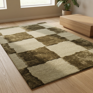 Tapis en grille olive de qualité supérieure, de forme rectangulaire, tufté à la main, design haut de gamme, provenant d'exportateurs - Product Image 2