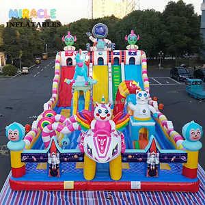 Castillo Inflable Comercial con Temática Espacial, Combo <span class=keywords><strong>de</strong></span> Juegos Inflables para Niños, Pista <span class=keywords><strong>de</strong></span> Obstáculos Inflable para Fiestas, Castillo Inflable para Exteriores - Product Image 2