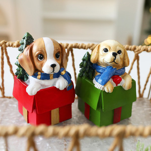 DIY Resin Ornaments <strong>Gift</strong> Pack New Scene Layout Puppy <strong>Christmas</strong> Decorations Window Display Ornaments Factory <strong>Wholesale</strong> - Product Image 2