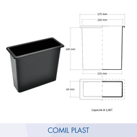 COMIL PLAST Marque Italienne Personnalisable Style Européen Insert de Vase Funéraire en Acier Inoxydable pour Monument Religieux Adulte Mausolée