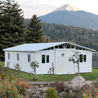Maison conteneur préfabriquée en acier galvanisé, 3 chambres, résistante aux tremblements de terre, installation facile, design moderne, pour parc