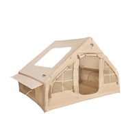 Tente Gonflable Portable Oxford pour Camping Extérieur Quatre Saisons, Ouverture Automatique Rapide, Kit Complet, Type Cabane
