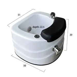 Morden Acrylic Foot Spa Sink Pipeless Ceramic Pedicure Bowls Spa Pedicure Bowl Pedicure Basin